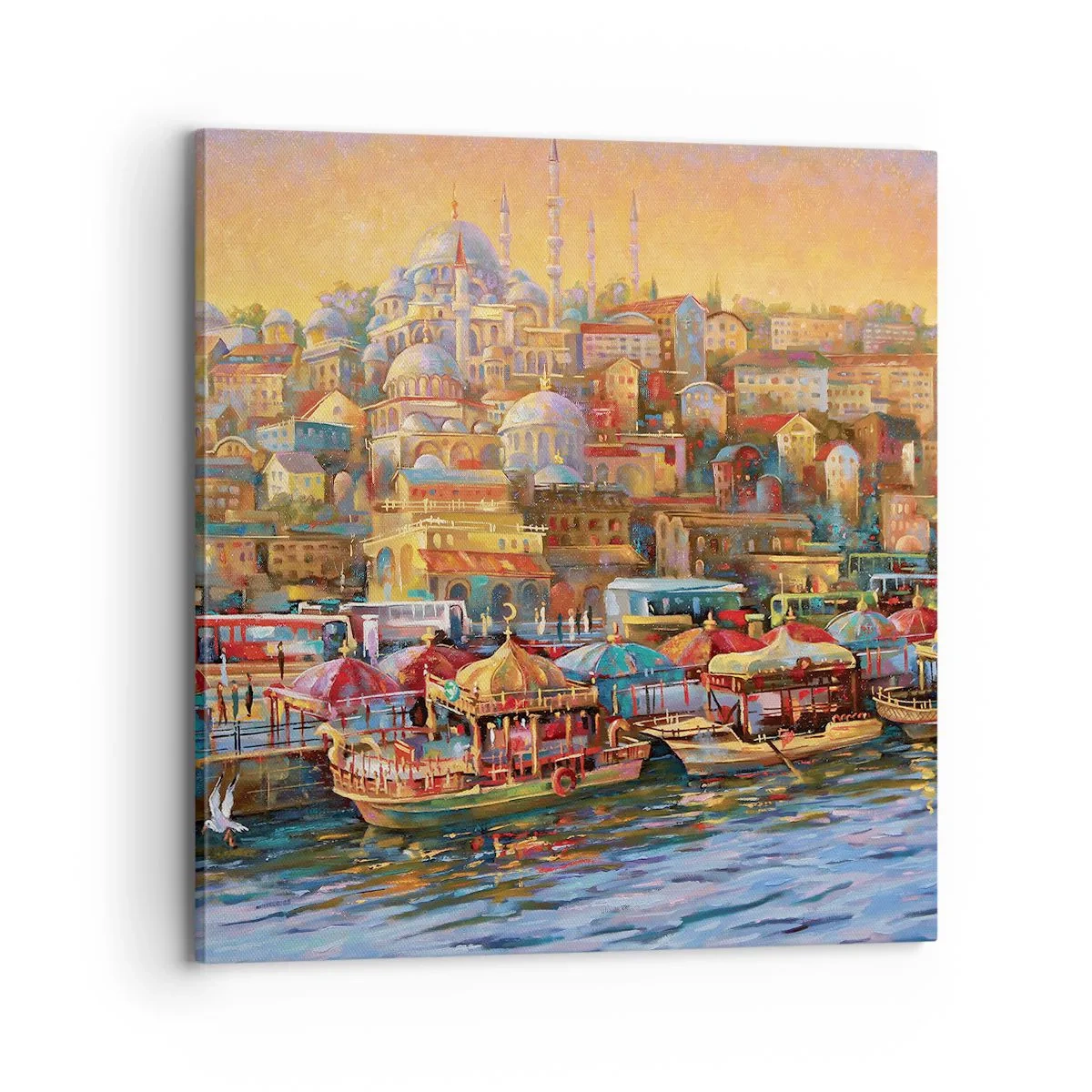 Lærredstryk - Billede på lærred - En historie fra Istanbul - 70x70 cm