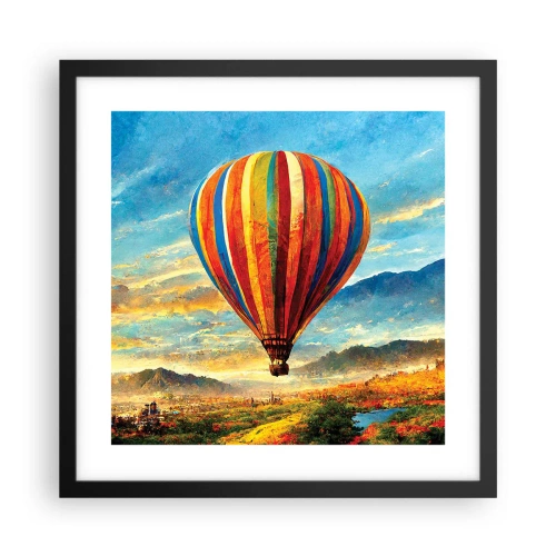 Plakat i sort ramme - I stilhed kan du se mere - 40x40 cm