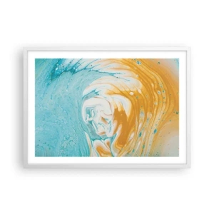 Plakat i hvid ramme - Pastel hvirvel - 70x50 cm