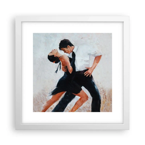 Plakat i hvid ramme - Mine drømmes tango - 30x30 cm