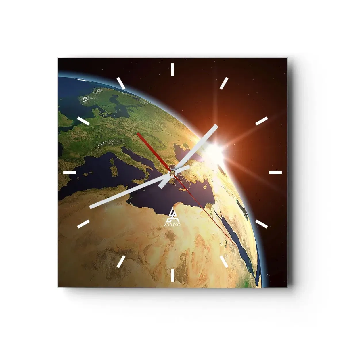 Vægur, Uret - Solopgang - 40x40 cm