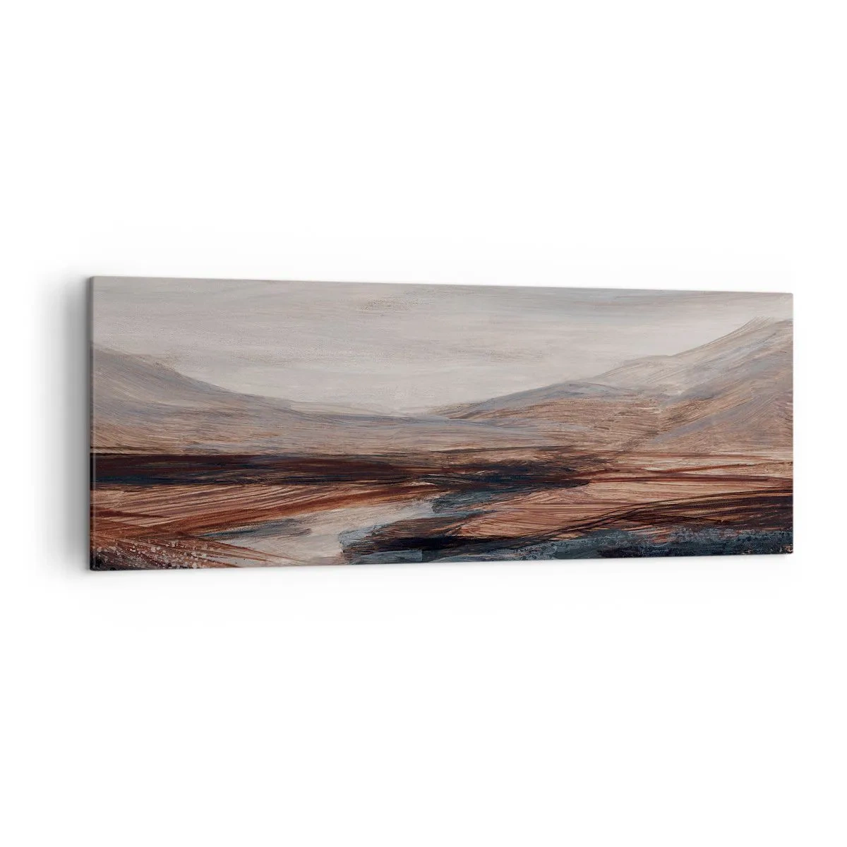 Lærredstryk - Billede på lærred -  Fredfyldt dal - 140x50 cm