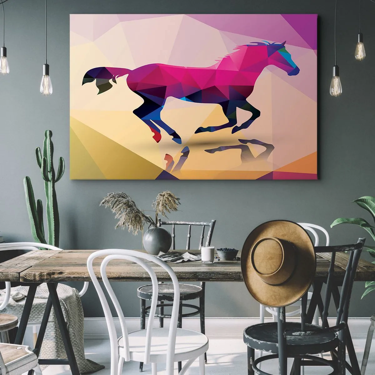 Lærredstryk - Billede på lærred - Kubismen lever stadig - 100x70 cm