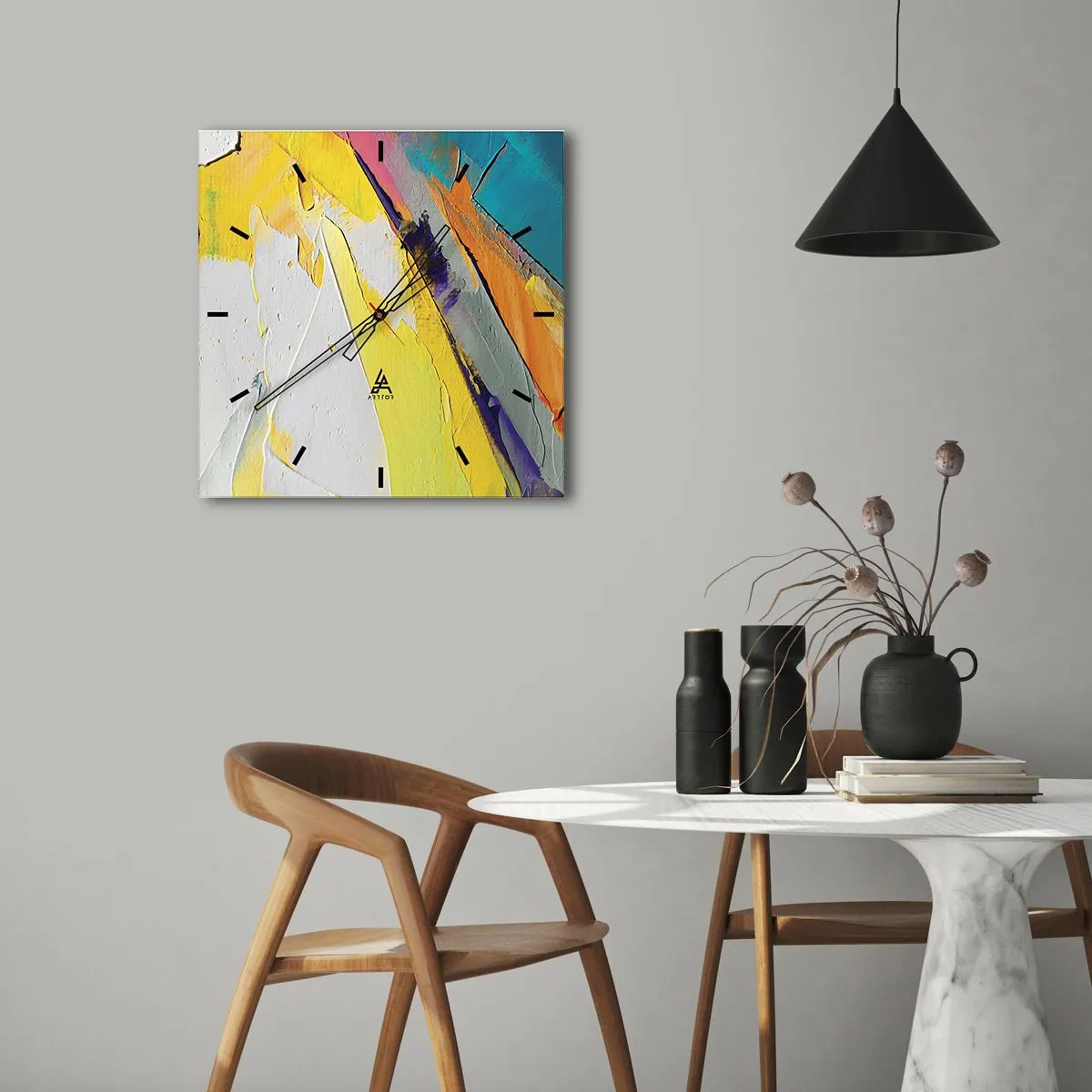 Vægur, Uret - Lysets anatomi - 40x40 cm