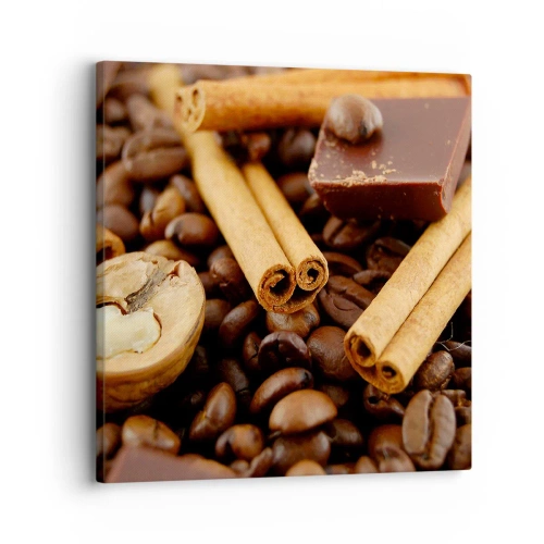 Lærredstryk - Billede på lærred - Koncert af smagsoplevelser - 30x30 cm