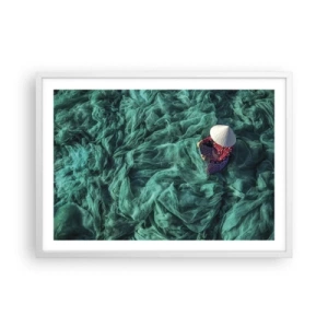 Plakat i hvid ramme - I et hav af lys - 70x50 cm