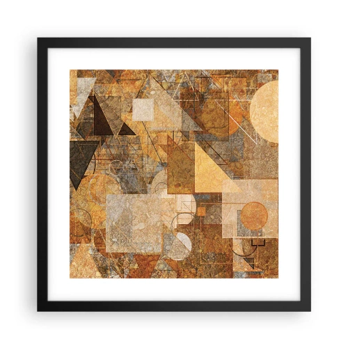 Plakat i sort ramme - Kubistisk bronzeundersøgelse - 40x40 cm