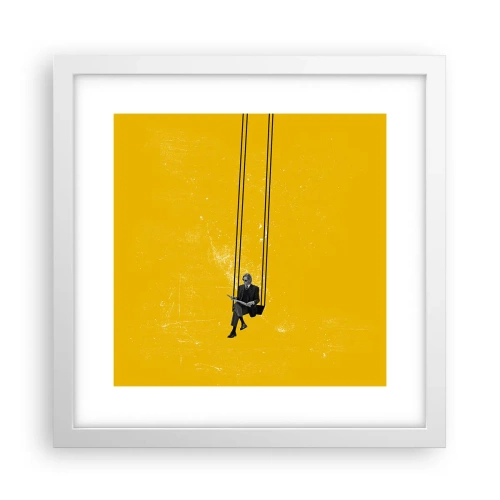 Plakat i hvid ramme - En dag som alle andre - 30x30 cm