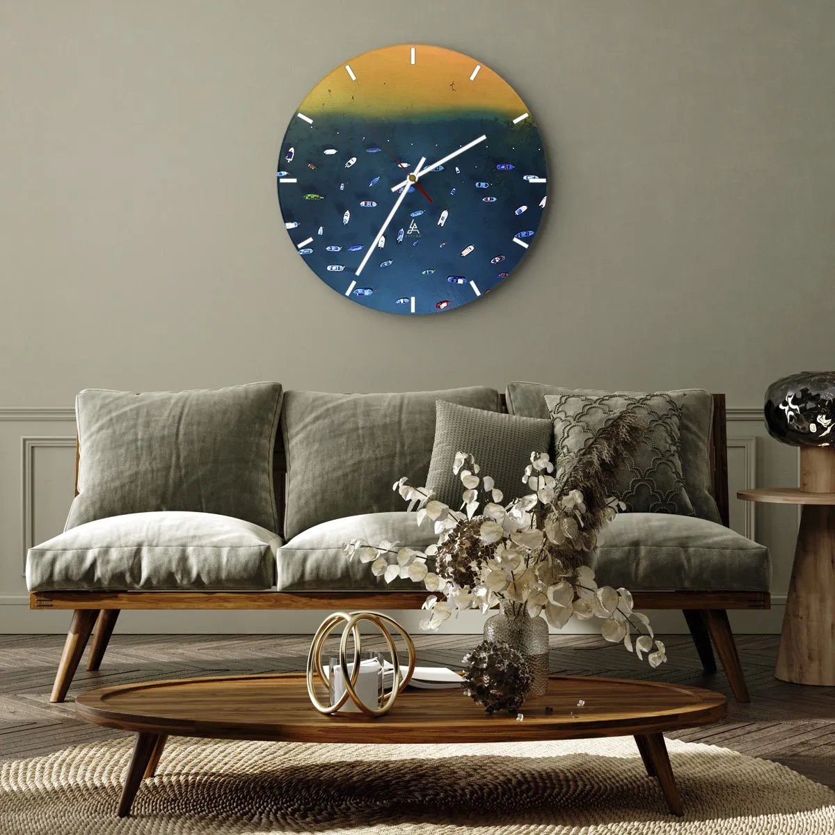 Vægur, Uret - En ferieleg - 40x40 cm