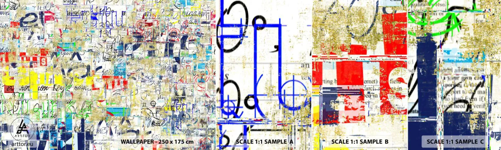 Fototapet Prøve Standard Eco - Simpelthen en fryd for øjet - Graffiti, Vægmaleri, Ungdom - 100x30 cm