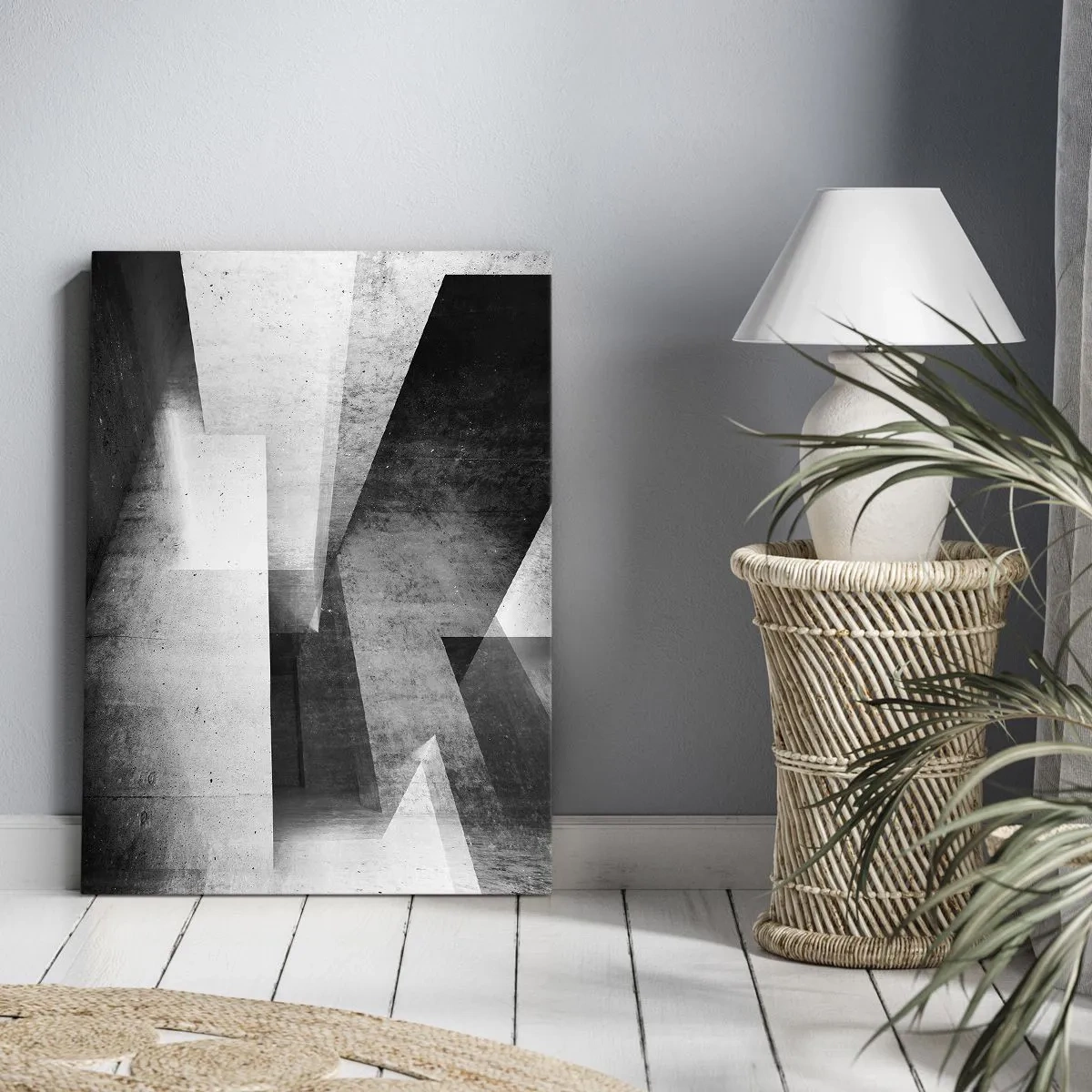 Lærredstryk - Billede på lærred - Rummet struktur - 55x100 cm