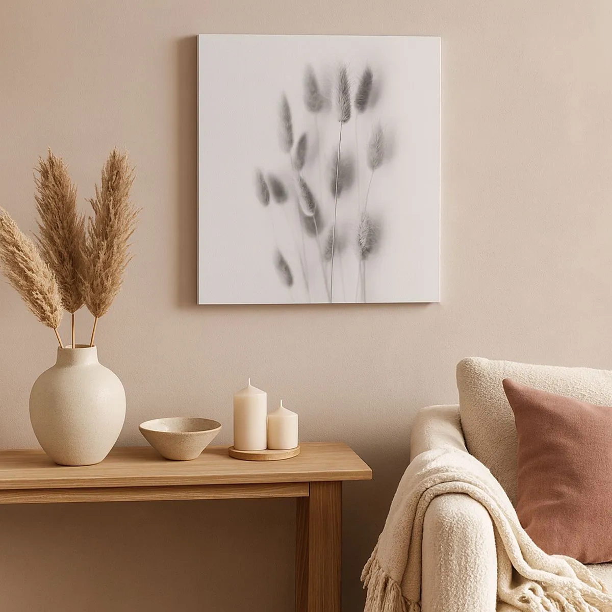 Lærredstryk - Billede på lærred - Dens bløde græs - 30x30 cm