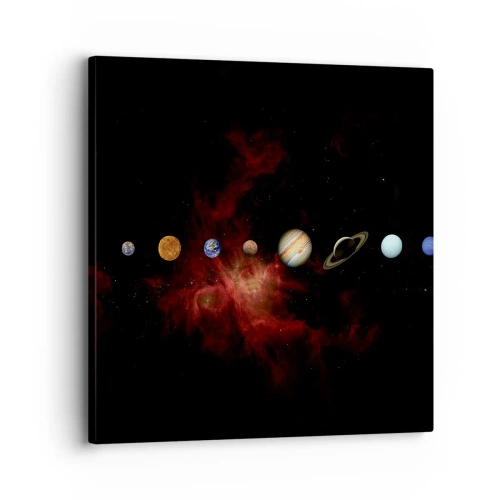 Lærredstryk - Billede på lærred - Vores nabolag - 30x30 cm