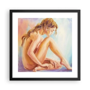 Plakat i sort ramme - Ungdomens handling - 40x40 cm