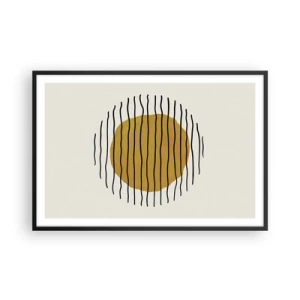 Plakat i sort ramme - Abstraktion, der skælver af varme - 91x61 cm