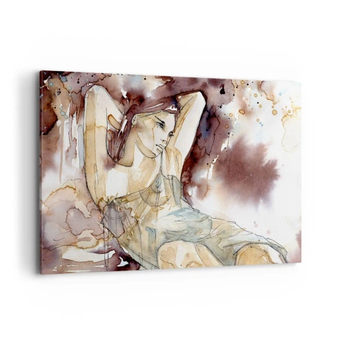 Lærredstryk - Billede på lærred - I stemning af lilla - 120x80 cm