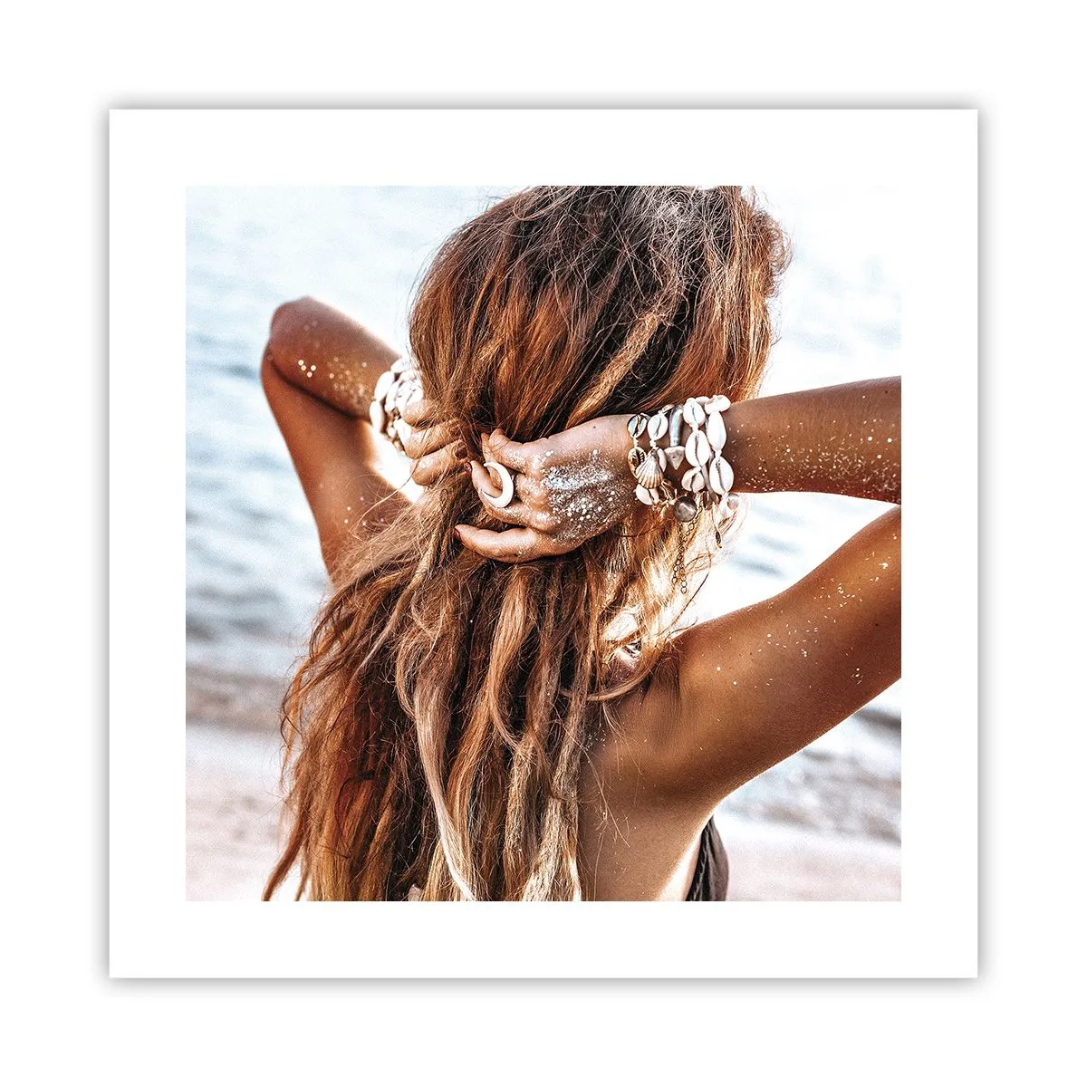 Plakat - Søster af vand og solskin - 40x40 cm