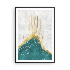 Plakat i sort ramme - Gyldent tidevand - 70x100 cm