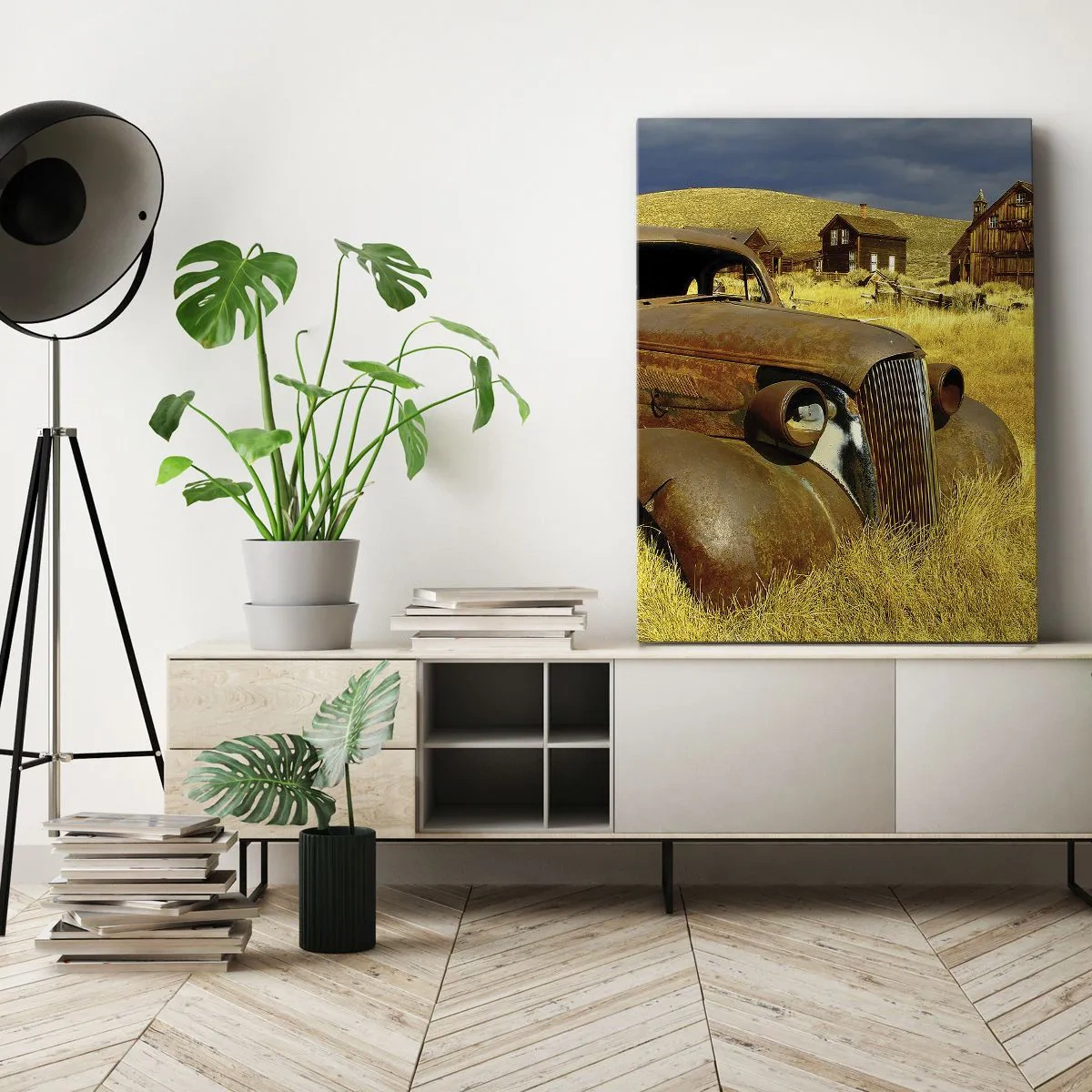 Lærredstryk - Billede på lærred - Et velfortjent hvil - 50x70 cm