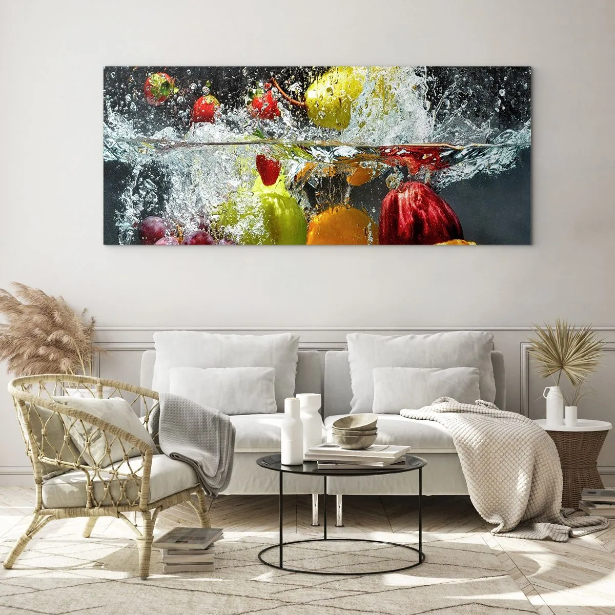 Billede på glas - Frugtagtig forfriskning - 90x30 cm