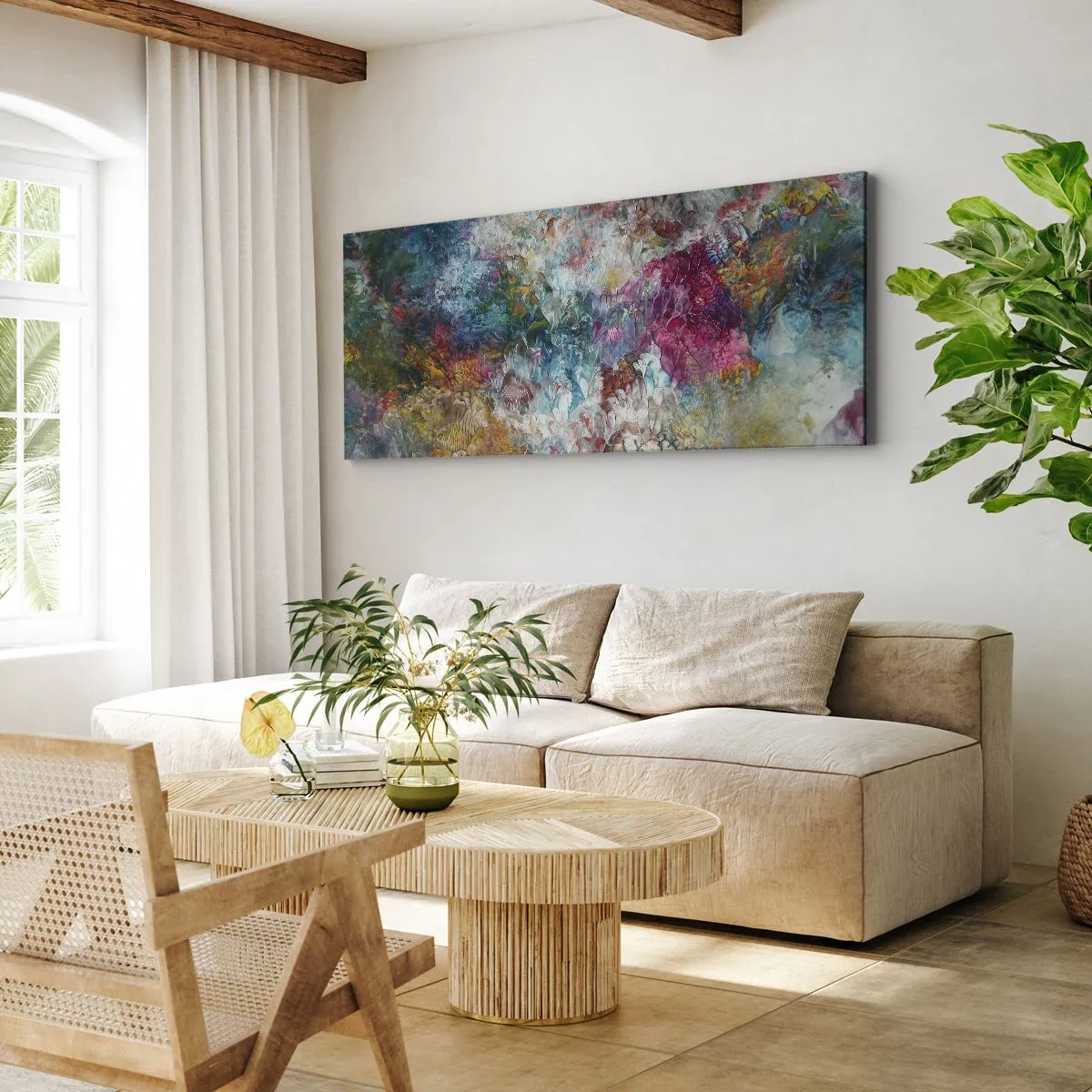 Lærredstryk - Billede på lærred - I fuldt flor - 100x40 cm