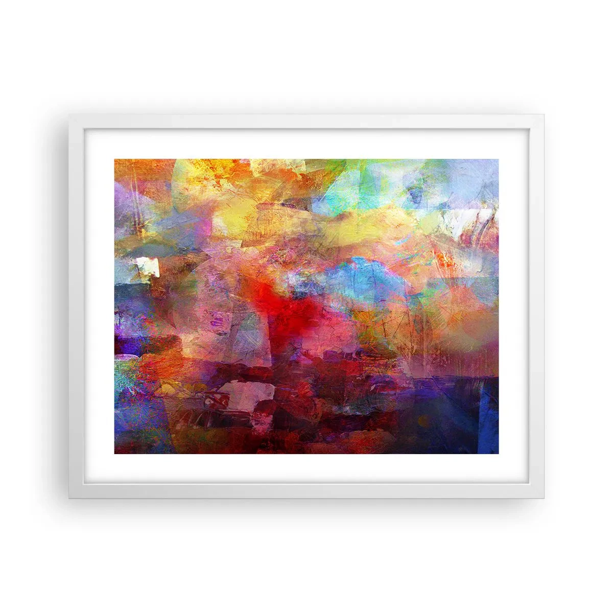 Plakat i hvid ramme - Et kig ind i regnbuen - 50x40 cm