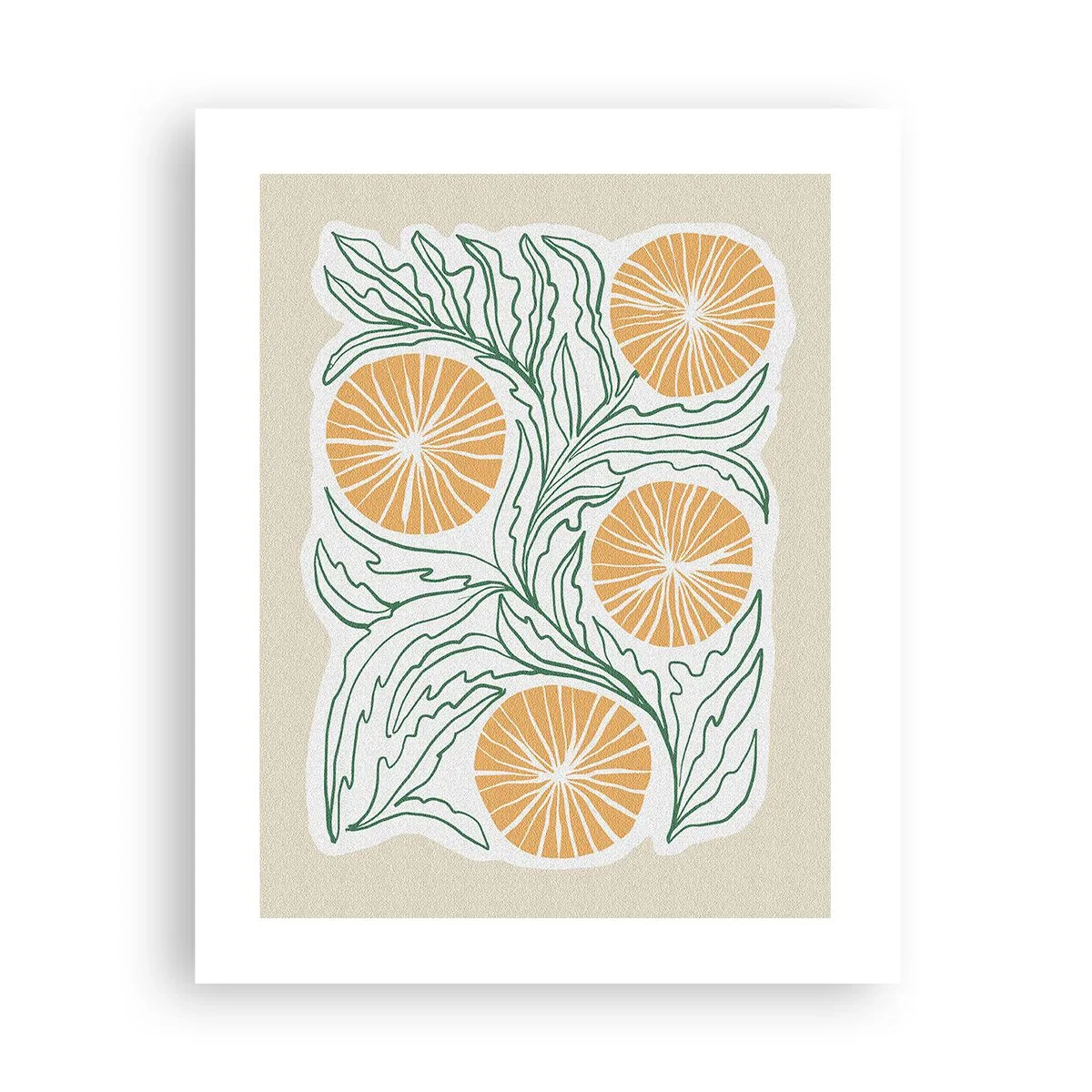 Plakat - Etnisk med et strejf af abstraktion - 40x50 cm