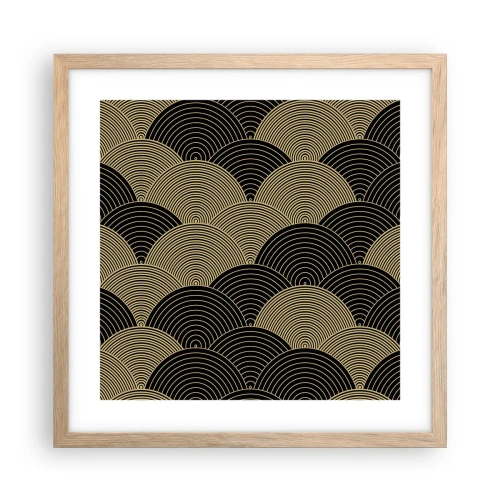 Plakat i ramme af lyst egetræ - Enhed i mangfoldighed - 40x40 cm