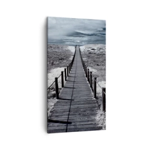 Lærredstryk - Billede på lærred - Lige ved kysten - 45x80 cm