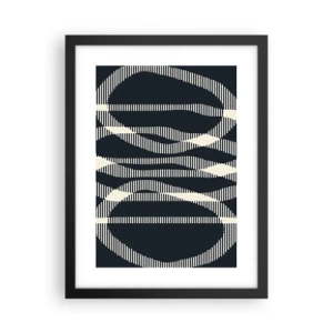 Plakat i sort ramme - Forsøg på at bryde igennem mørket - 30x40 cm