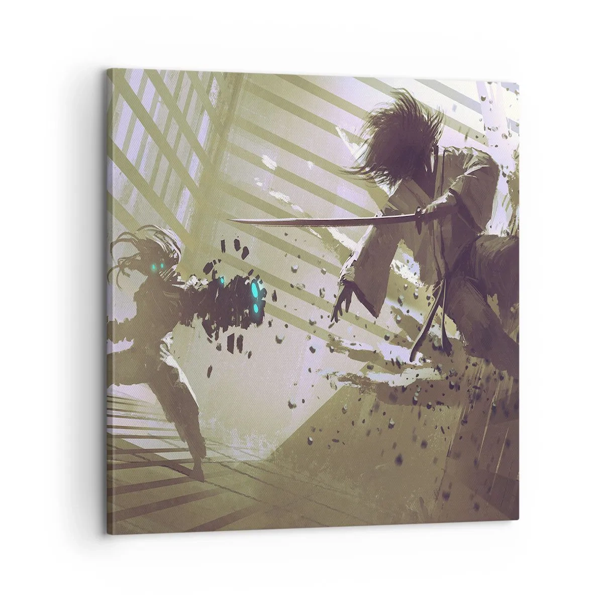 Lærredstryk - Billede på lærred - Og du kan være en samurai - 60x60 cm