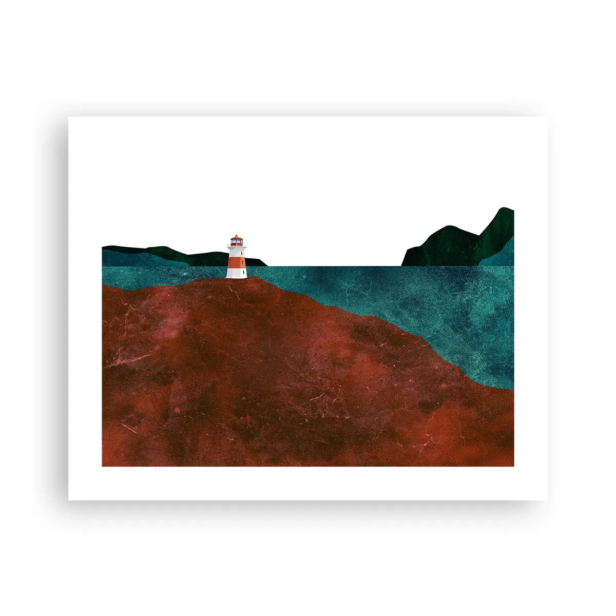 Plakat - Med blikket rettet mod havet - 50x40 cm