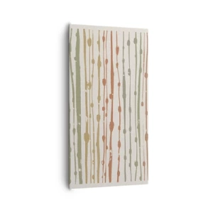 Lærredstryk - Billede på lærred - Musikalsk farvenotation - 65x120 cm