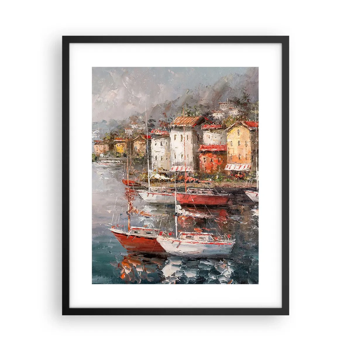 Plakat i sort ramme - Romantisk paradis - 40x50 cm