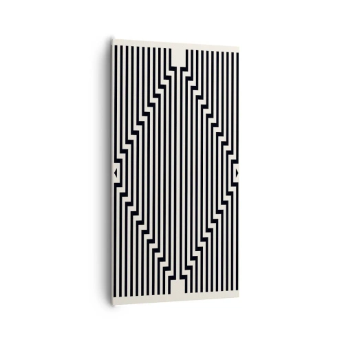 Lærredstryk - Billede på lærred - Geometrisk illusion - 65x120 cm