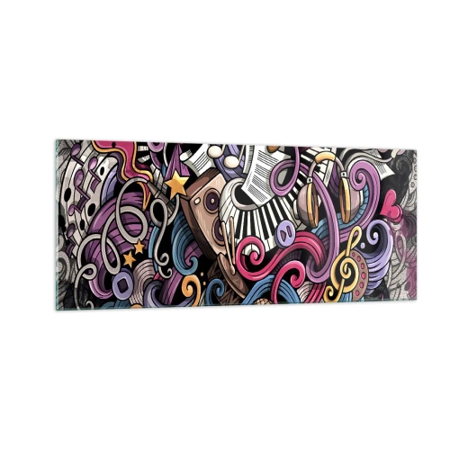 Billede på glas - Kompliceret melodi - 100x40 cm