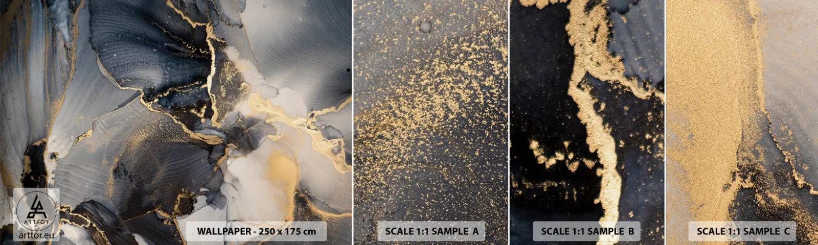 Fototapet Prøve Standard Eco - Livet af sten - Abstraktion, Stykke, Moderne kunst - 100x30 cm