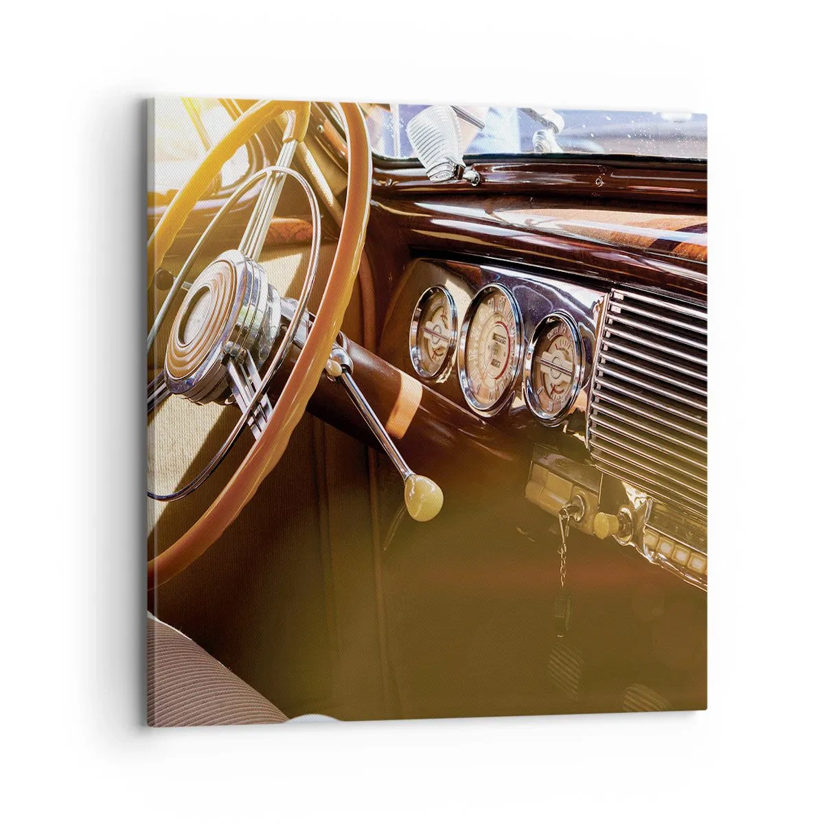 Lærredstryk - Billede på lærred - Et pust af luksus fra fortiden - 70x70 cm