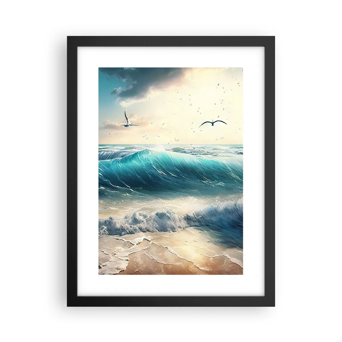 Plakat i sort ramme - Støj kun for dig - 30x40 cm