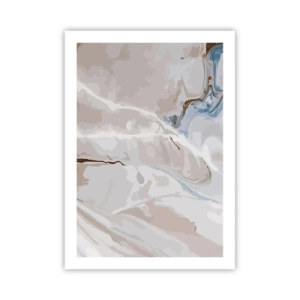 Plakat - Blå slynger sig under det hvide - 50x70 cm