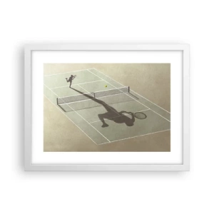 Plakat i hvid ramme - Overvind dig selv - 40x30 cm