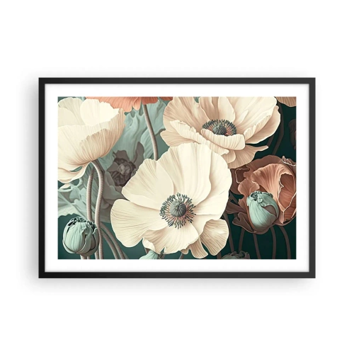 Plakat i sort ramme - Valmuernes hvisken - 70x50 cm