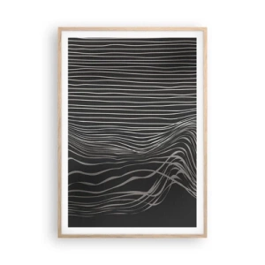 Plakat i ramme af lyst egetræ - Rytme og accent - 70x100 cm