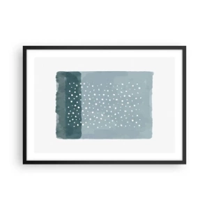 Plakat i sort ramme - Dyrket i blåt - 70x50 cm