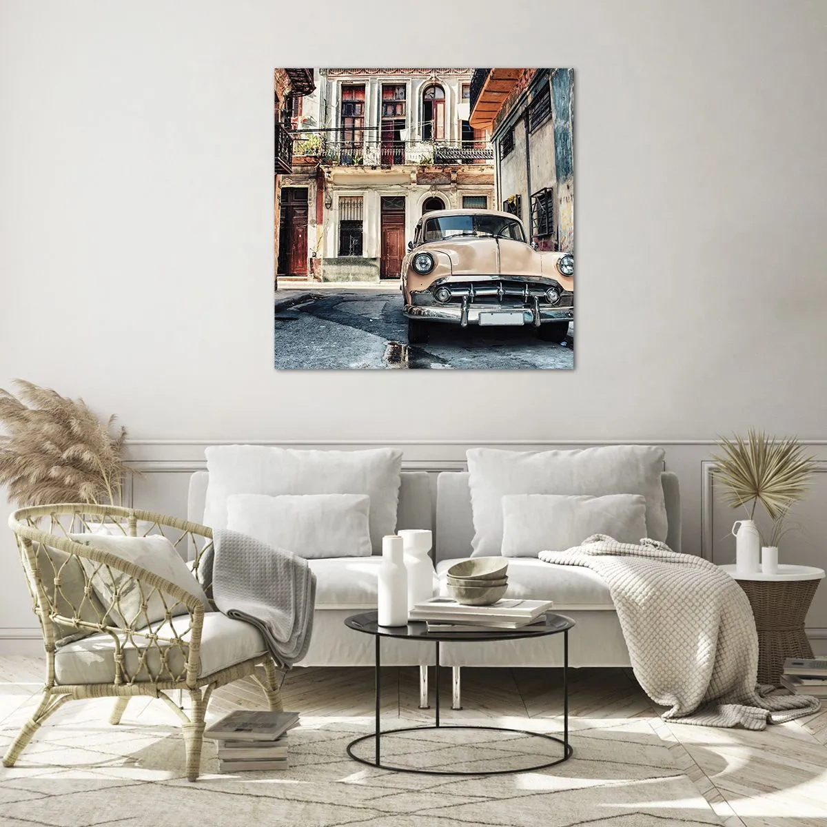 Billede på glas - Siesta i Havana - 50x50 cm