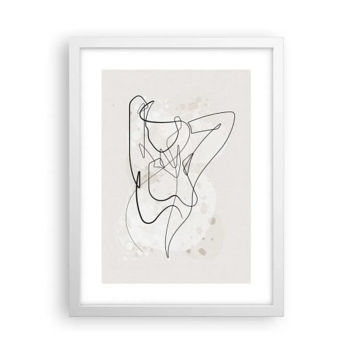Plakat i hvid ramme - Forførelsens kunst - 30x40 cm