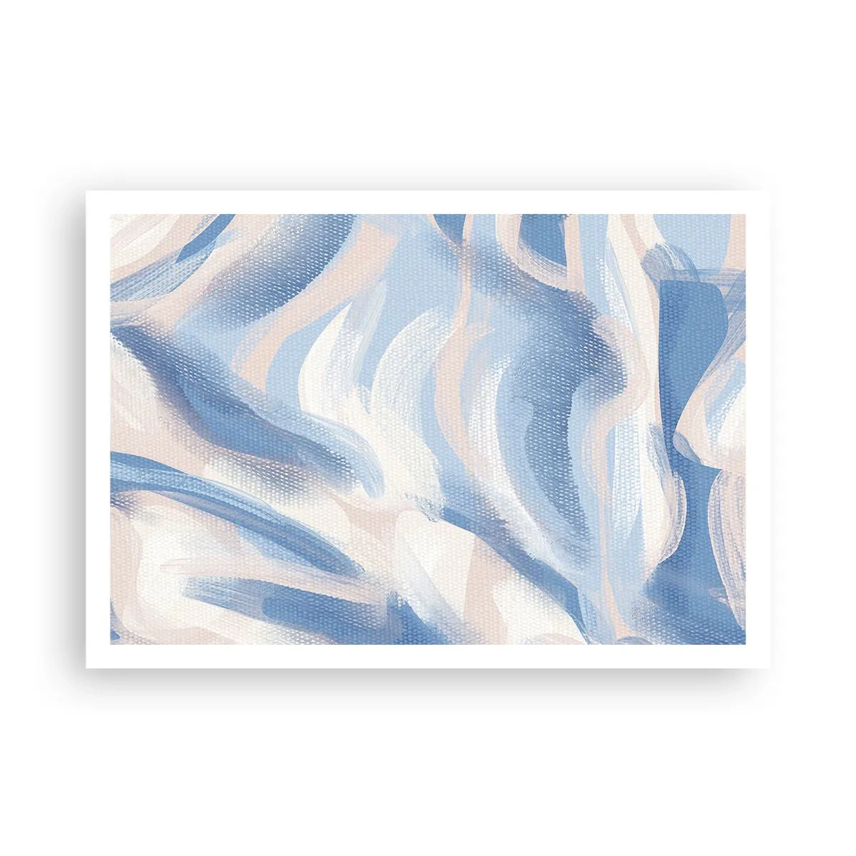 Plakat - Blå krusninger - 100x70 cm