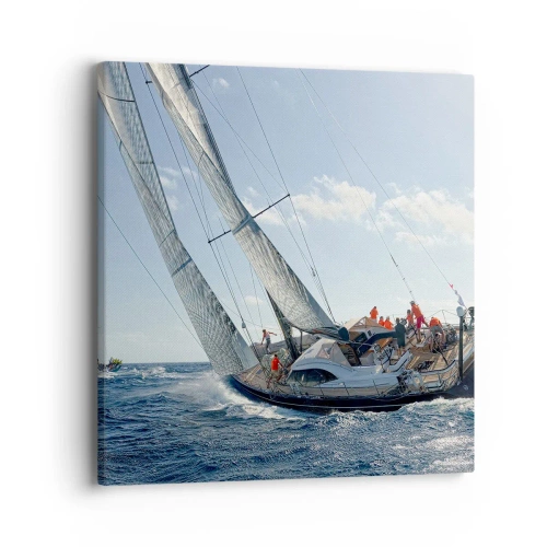 Lærredstryk - Billede på lærred - Må den bedste vinde - 40x40 cm