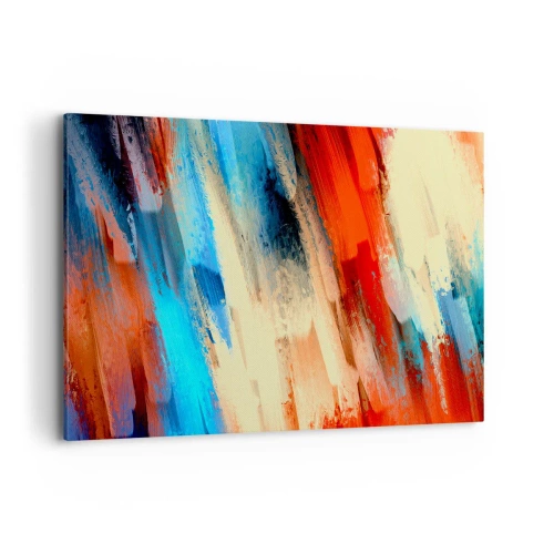 Lærredstryk - Billede på lærred - En kaskade af farver - 120x80 cm