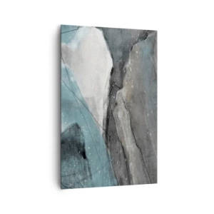 Lærredstryk - Billede på lærred - Abstraktion: klipper og is - 80x120 cm